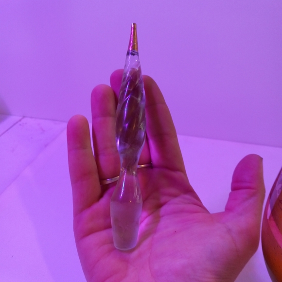 MCM Italian Etched gold Glass Decanter - Picture 10 of 16